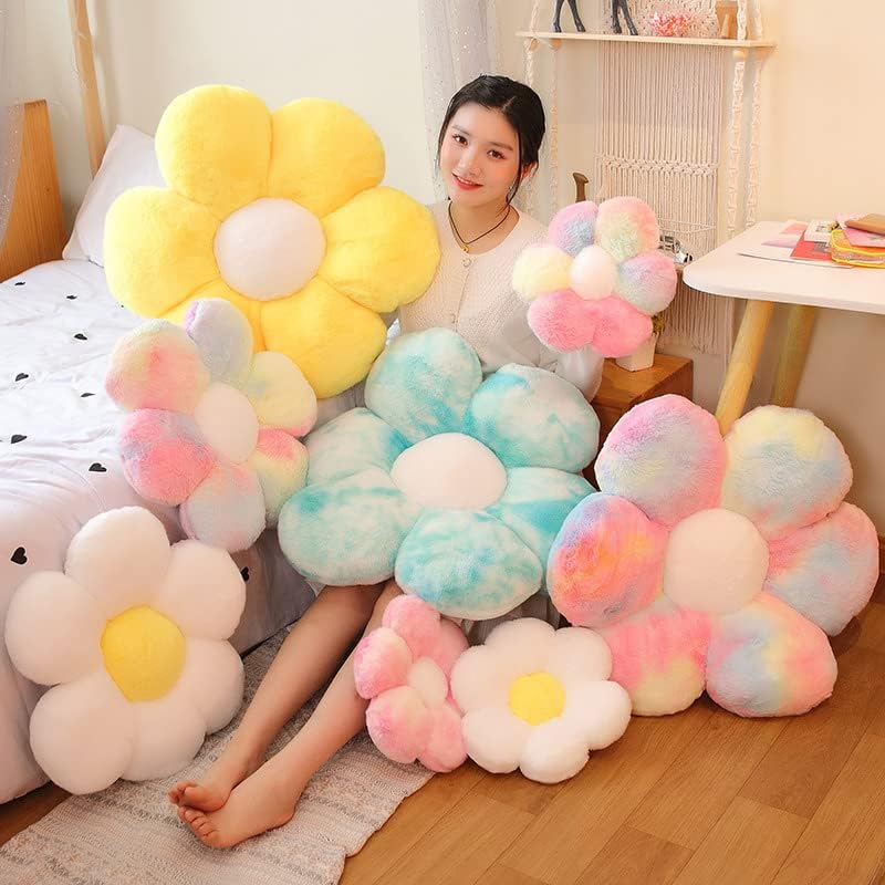 AmyToo 20” Flower Pillow Flower Shaped Throw Pillow Colorful Daisy Flower Pillows Seating Cushions for Adults Kids Throw Pillows Couch Decor - Image 5